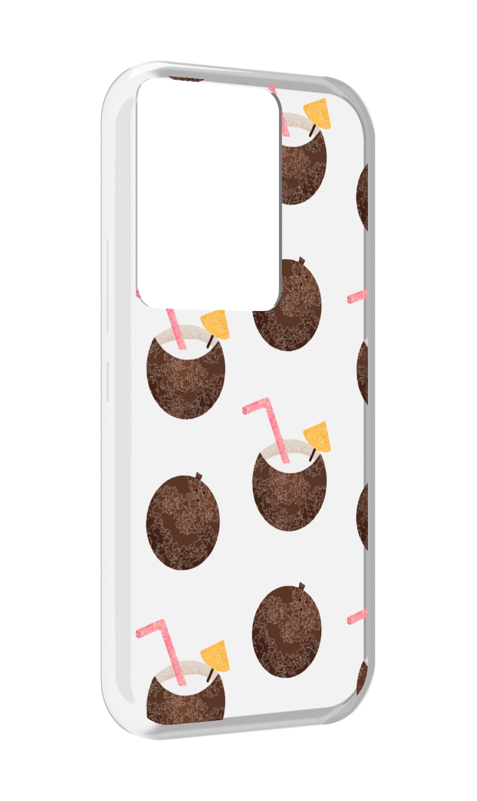 

Чехол MyPads кокосики для Itel Vision 3 Plus / Itel P38 Pro, Прозрачный, Tocco