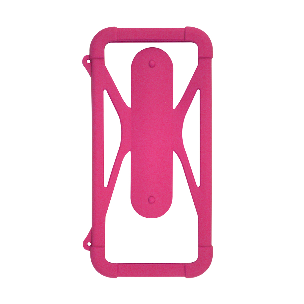 фото Чехол-бампер olmio универсальный для смартфонов #2, р. 4.5"-6.5", розовый
