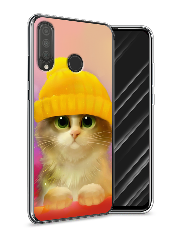 

Чехол Awog на Huawei P30 Lite "Котенок в желтой шапке", Желтый, 67950-2