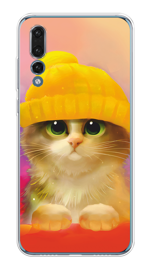 

Чехол Awog на Huawei P20 Pro "Котенок в желтой шапке", Желтый, 65050-2