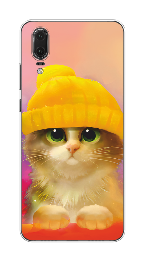 

Чехол Awog на Huawei P20 "Котенок в желтой шапке", Желтый, 64350-2