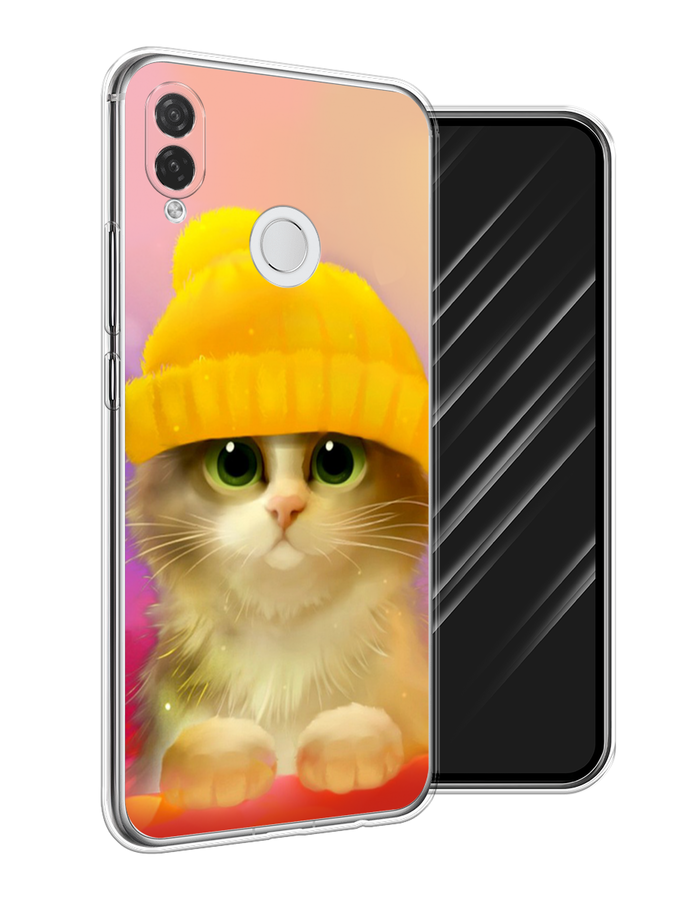 

Чехол Awog на Huawei P Smart Plus "Котенок в желтой шапке", Желтый, 68250-2