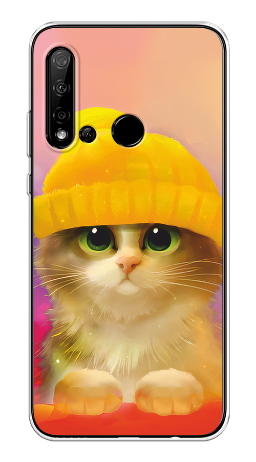 

Чехол Awog на Huawei Nova 5i "Котенок в желтой шапке", Желтый, 69850-2
