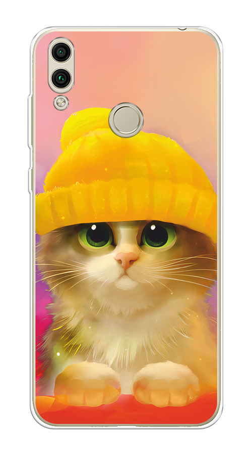 

Чехол Awog на Honor 8C "Котенок в желтой шапке", Желтый, 67150-2