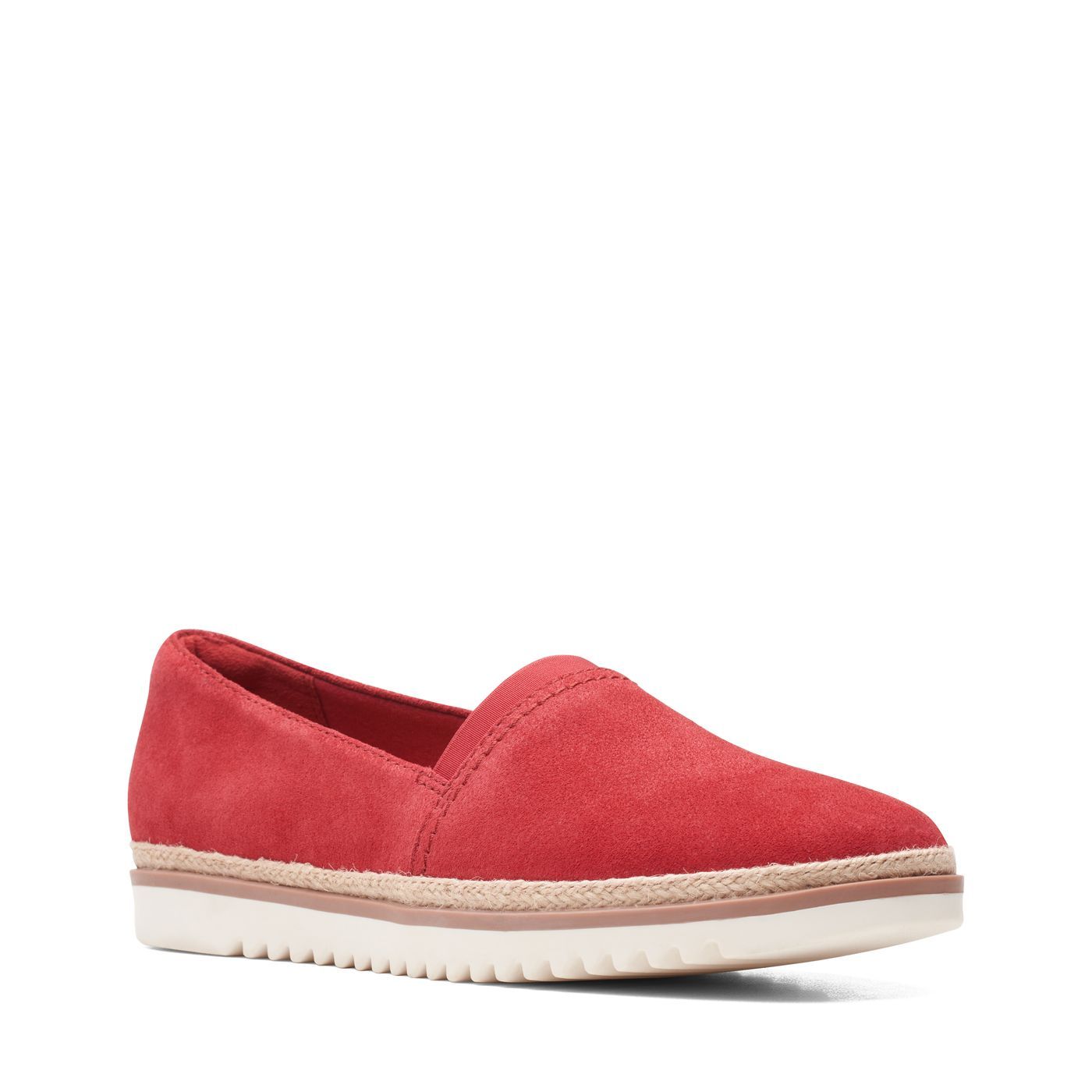 

Слипоны женские Clarks 26165474 красные 39.5 EU, Красный, 26165474