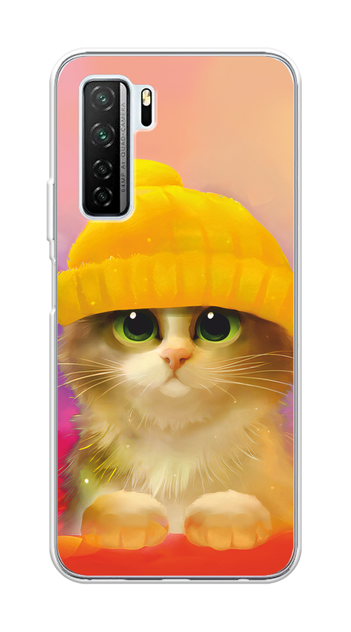 

Чехол Awog на Honor 30S (Global) "Котенок в желтой шапке", Желтый, 6102850-2