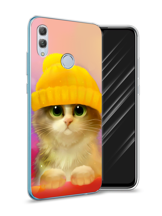

Чехол Awog на Honor 10 Lite "Котенок в желтой шапке", Желтый, 67550-2