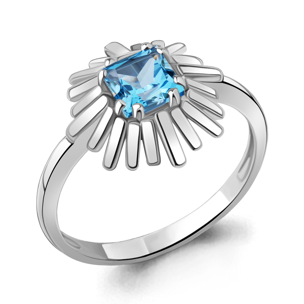 

Кольцо из серебра с топазом р. 18,5 Aquamarine 6959905_925_р, 6959905_925_р