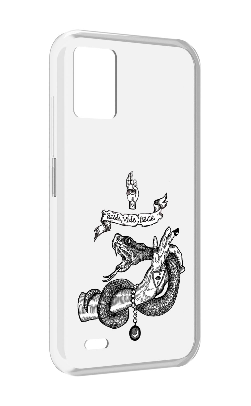

Чехол MyPads змея на руке рисунок для UMIDIGI Bison 1, Прозрачный, Tocco