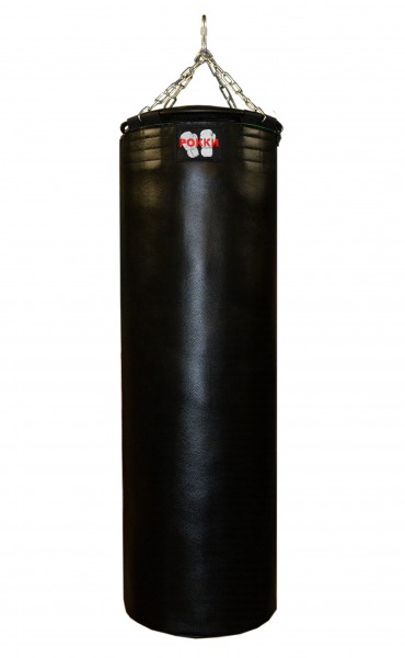 фото Боксерский мешок рокки натуральная кожа 140х40 см черный 60 кг