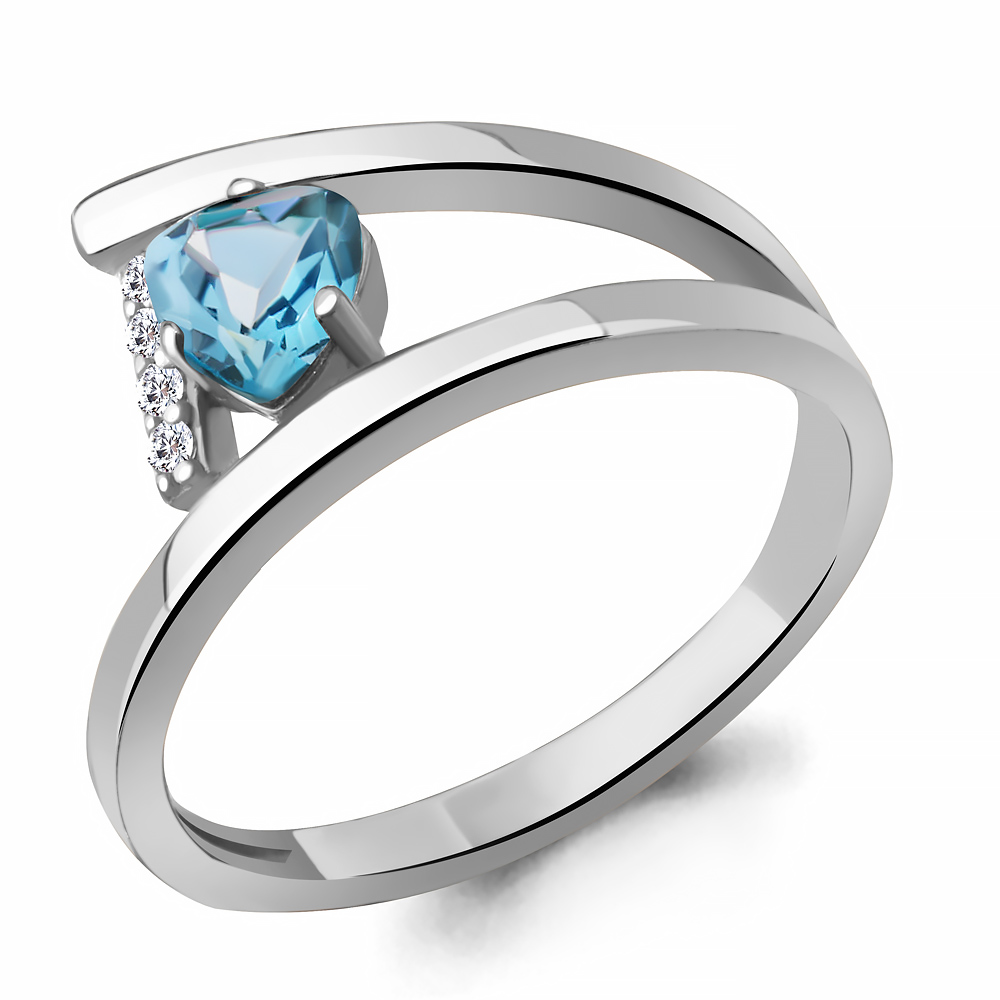 

Кольцо из серебра с топазом р.  Aquamarine 6959105А_925_р, 6959105А_925_р