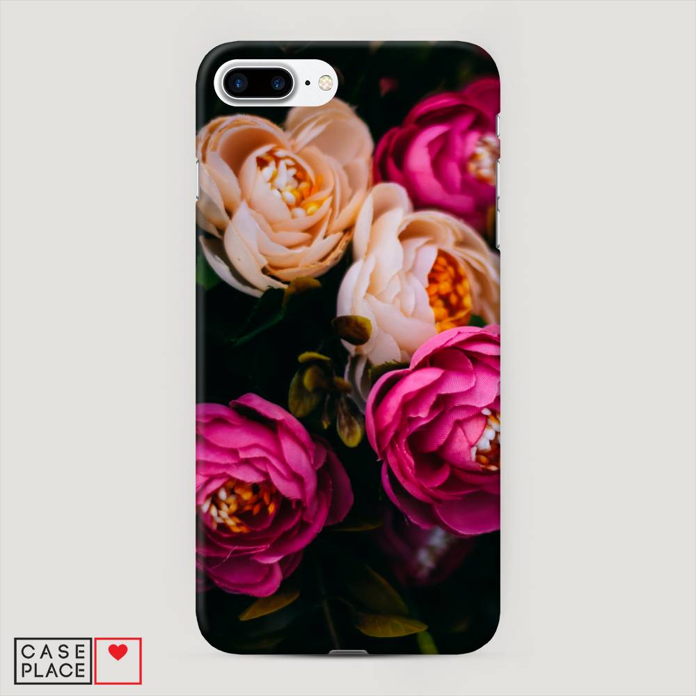 

Пластиковый чехол "Розовые пионы на черном" на Apple iPhone 8 Plus, 10920-6