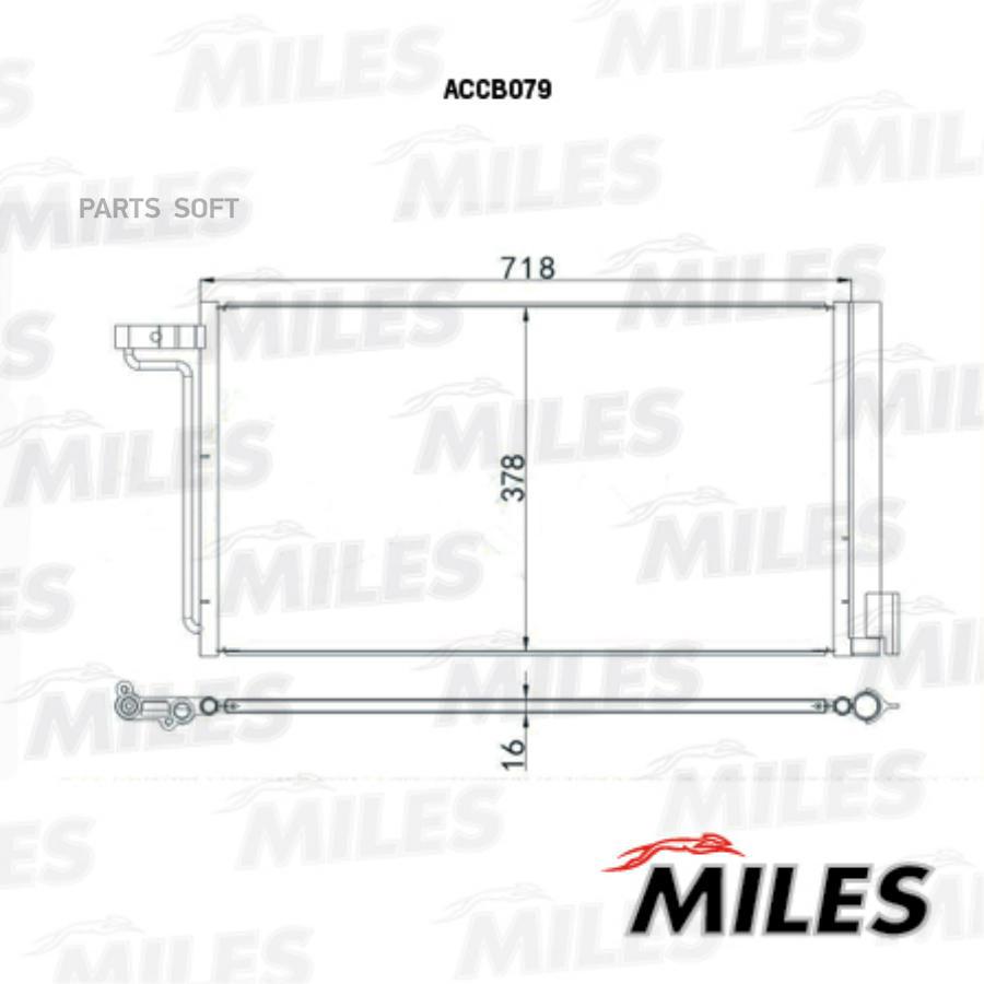 Радиатор Кондиционера Ford Focus Iii 11-; C-Max 11- Miles Miles арт. ACCB079