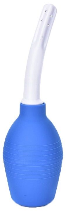 фото Анальный душ с изогнутым наконечником джага-джага синий