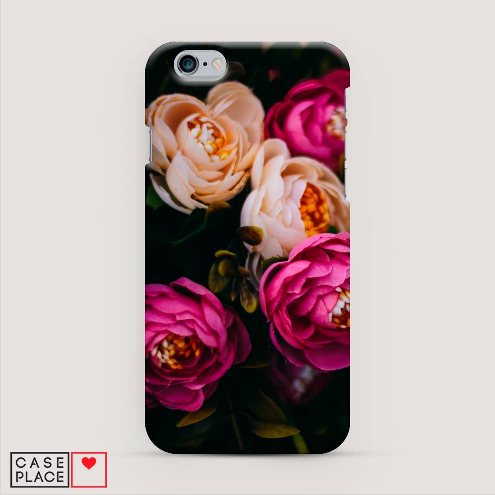 

Пластиковый чехол "Розовые пионы на черном" на Apple iPhone 6S, 0104S20-6