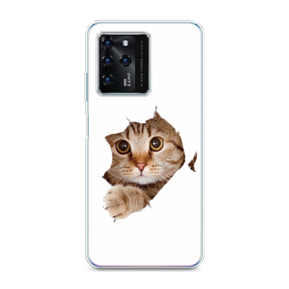 

Чехол на ZTE Blade V30 "Кот и бумага", Белый;коричневый, 135350-1