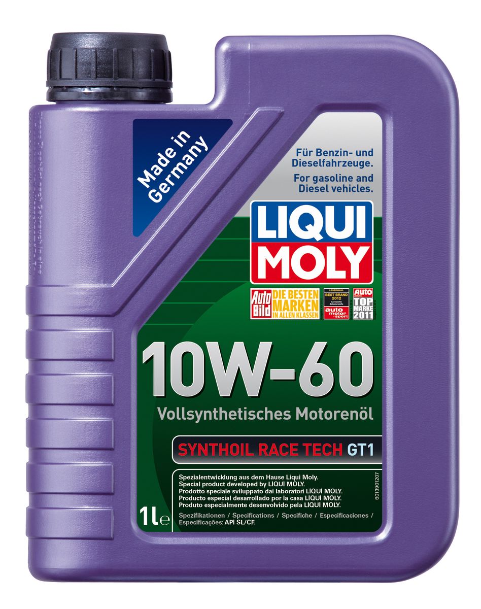 

Моторное масло LIQUI MOLY синтетическое Race Tech Gt1 10W60 Api Sn Acea A3/B4 1л