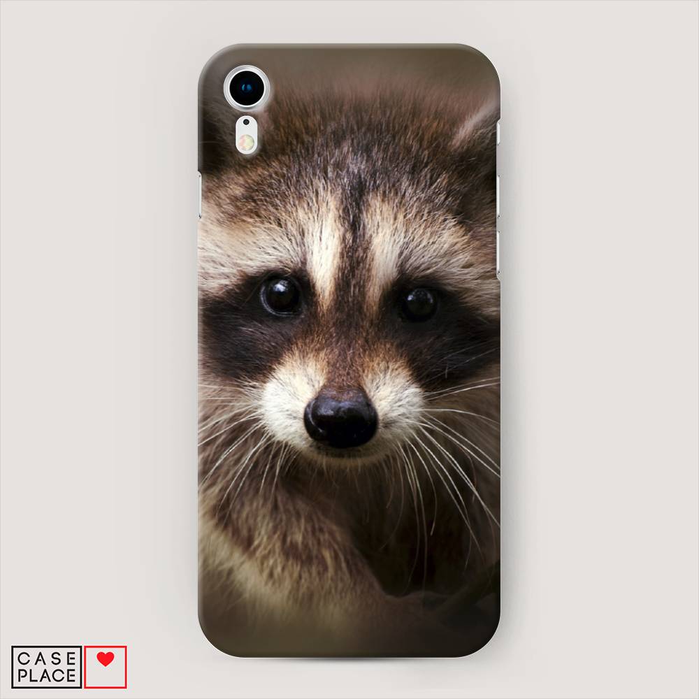 

Пластиковый чехол "Енот" на Apple iPhone XR (10R), 12020-1