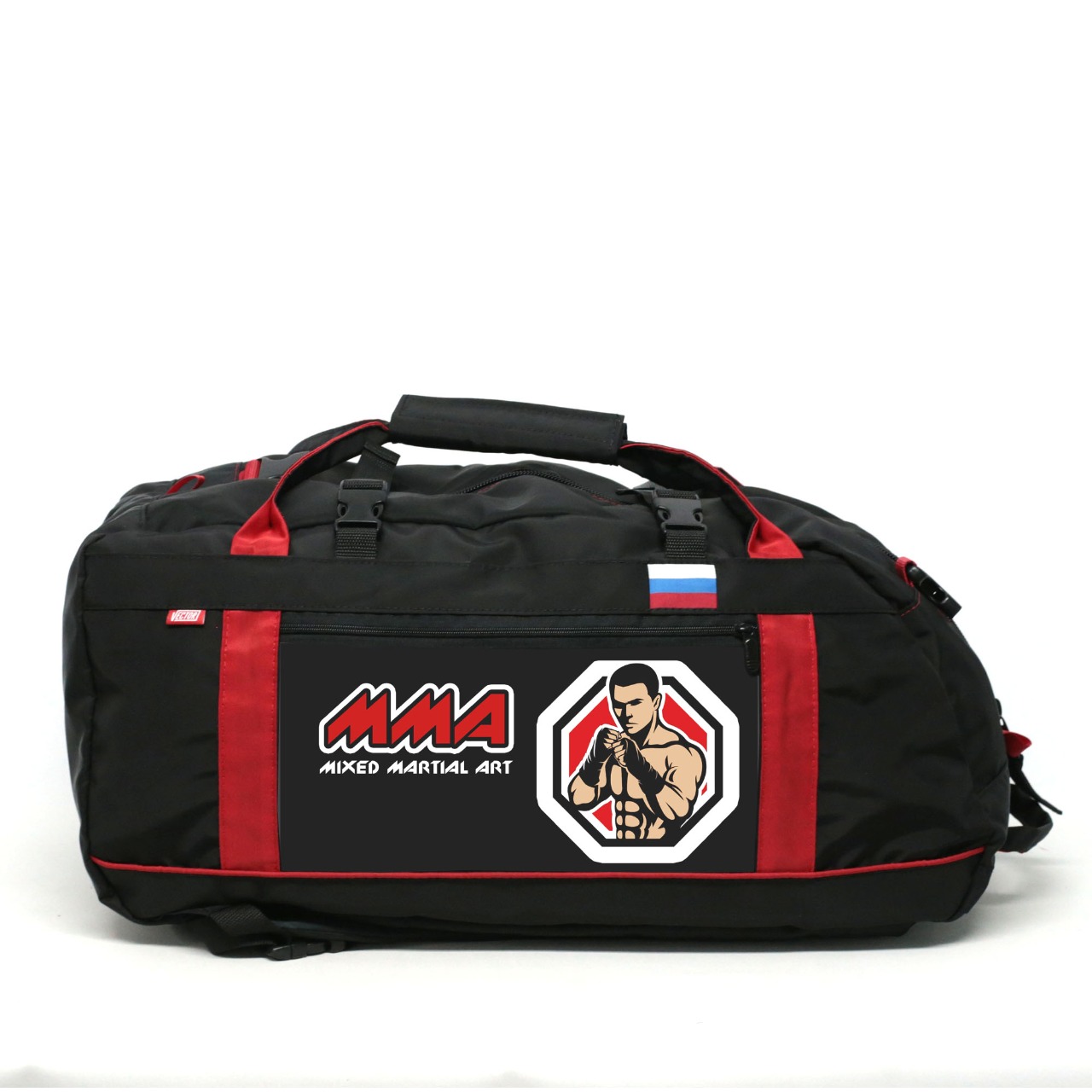 Спортивная сумка Спорт Сибирь ММА смешанные единоборства 45 литров черная
