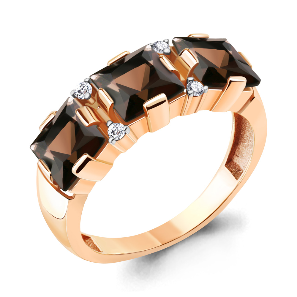

Кольцо из серебра с кварцем р. 18 Aquamarine 6958301А_925_з, 6958301А_925_з