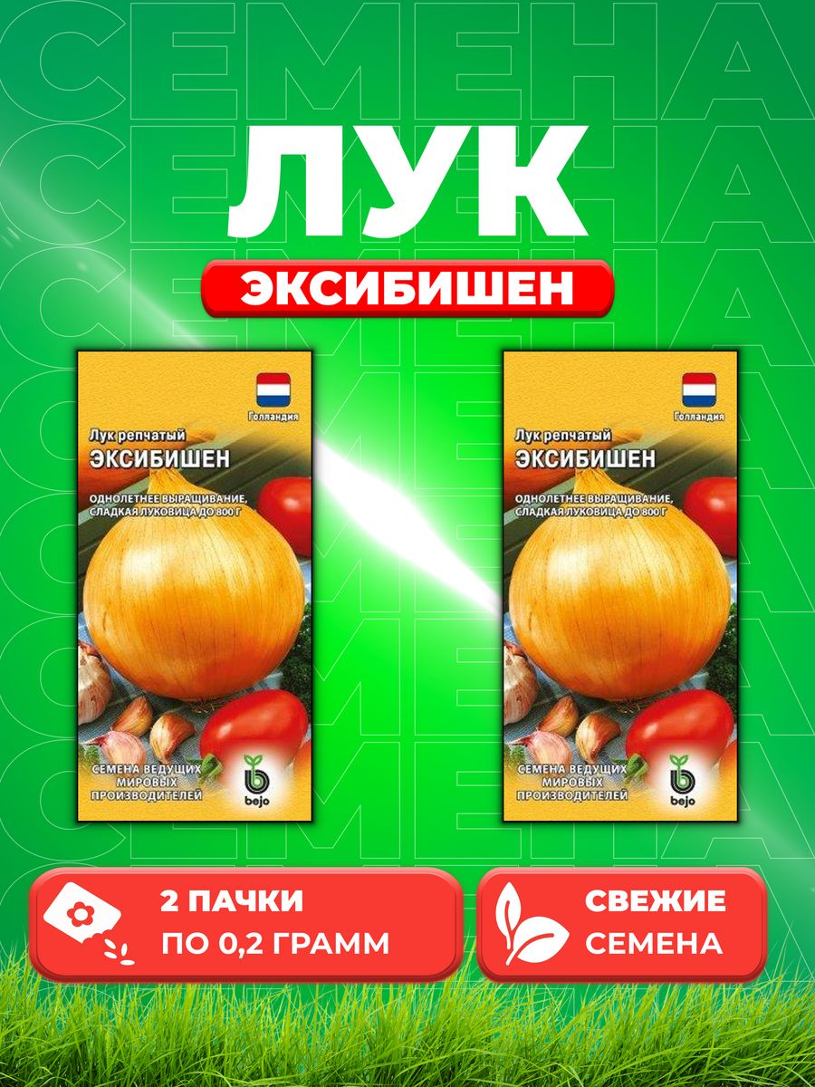 

Семена Лук репч. Эксибишен 0,2 г Голландия 2уп