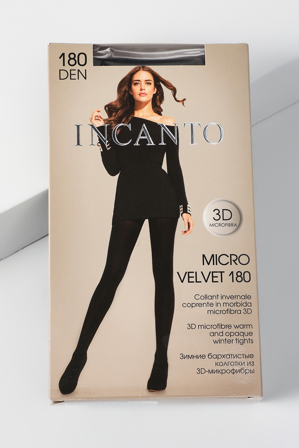 

Колготки женские INCANTO MicroVelvet 180 черные 4, Черный, MicroVelvet 180