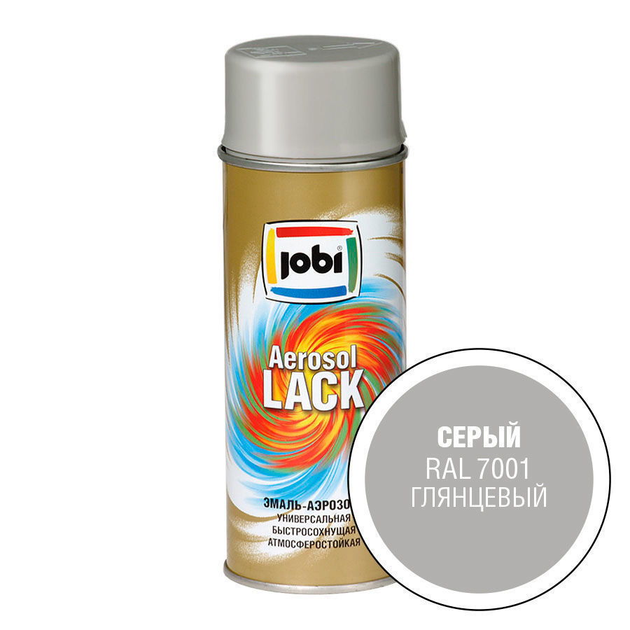 

Эмаль аэрозольная алкидная JOBI глянцевая серая (7001) 400мл