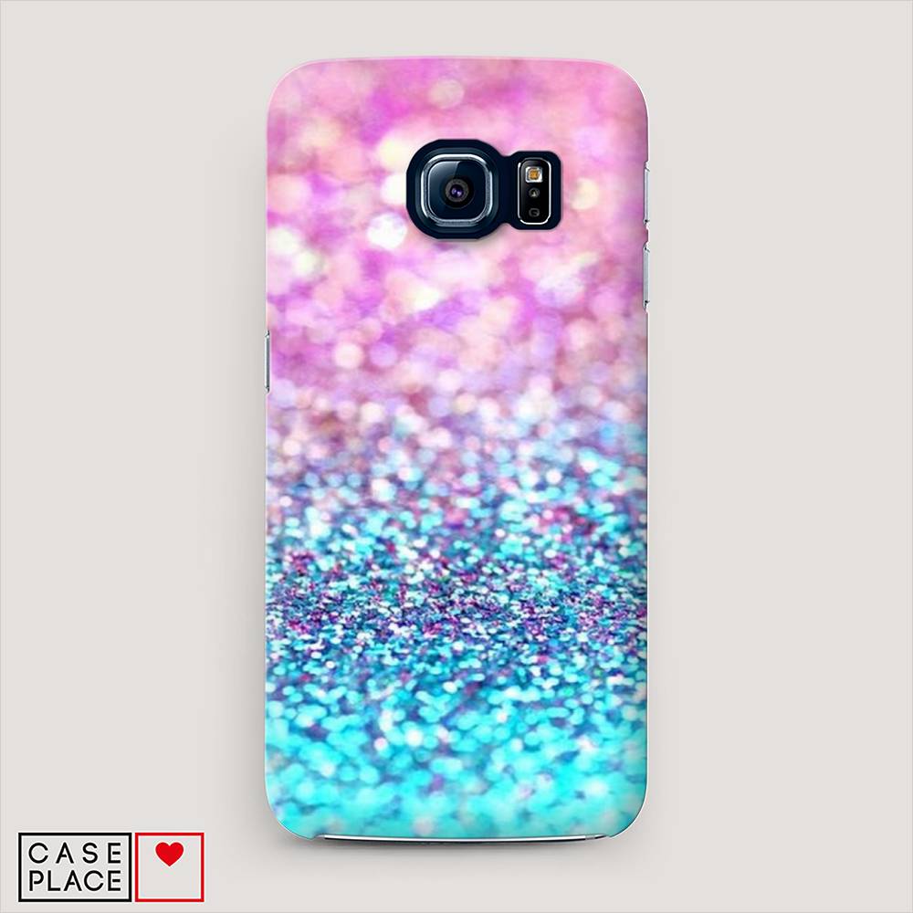

Чехол Awog "Розово-голубые глиттеры рисунок" для Samsung Galaxy S7