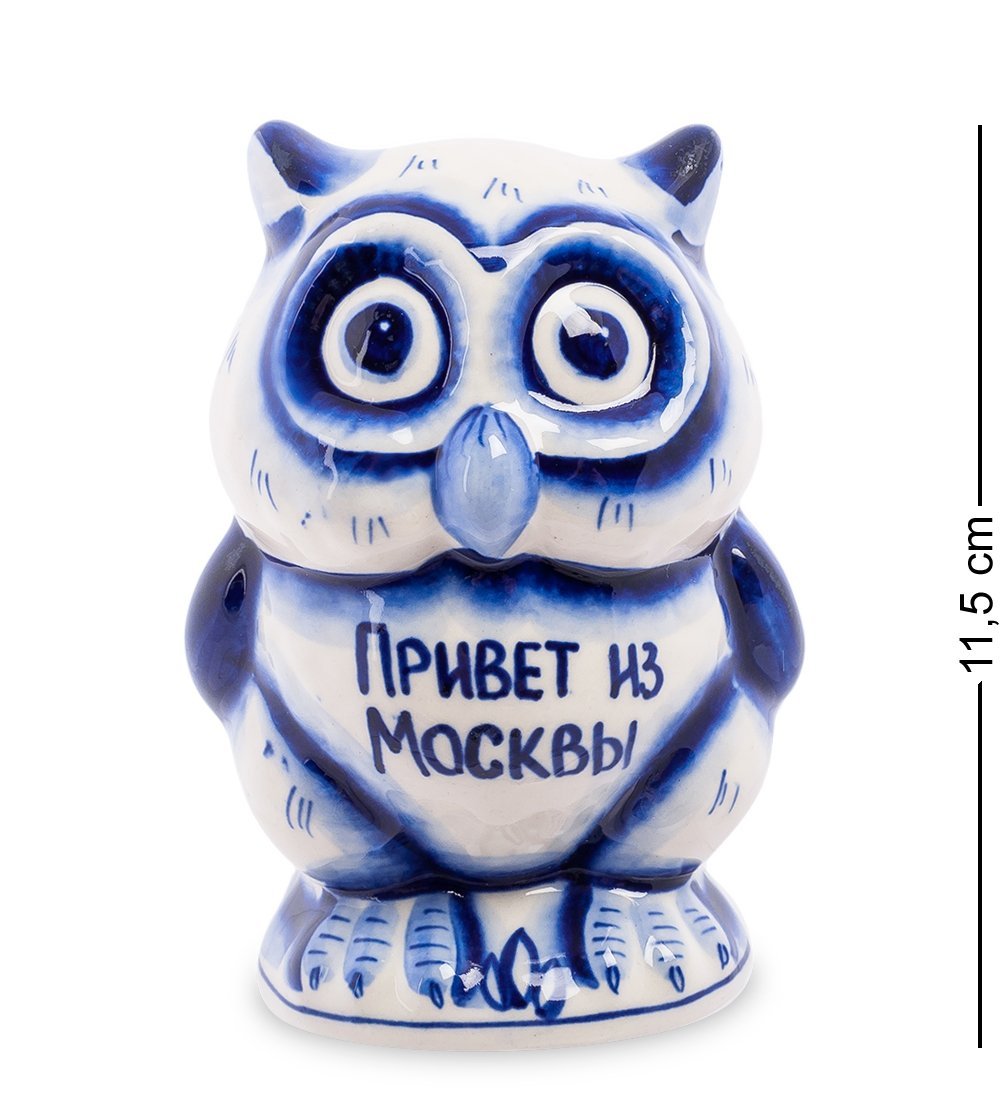 

Фигурка Сова бол. (Гжельский фарфор) ГЛ-379 113-704003, Разноцветный