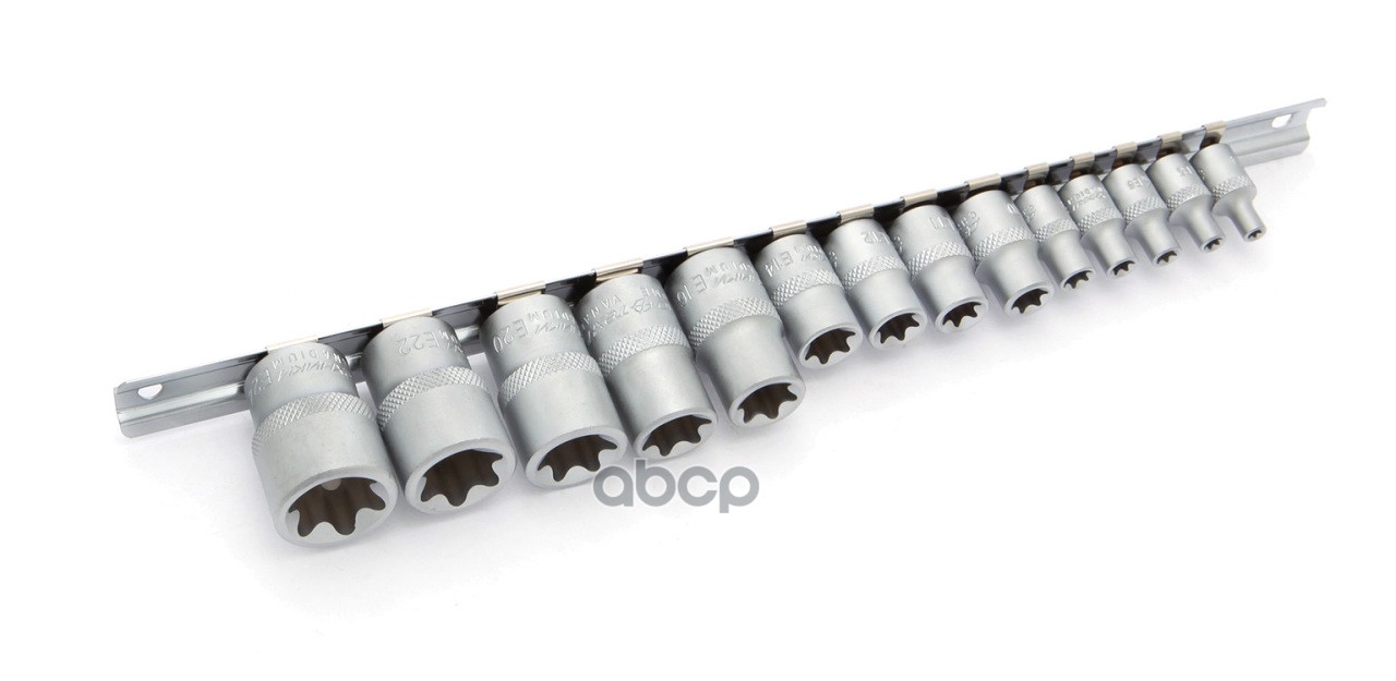 623714_набор головок torx 1/4' (Е4-Е8), 3/8' (Е10-Е14), 1/2' (Е16-Е24) 14шт.