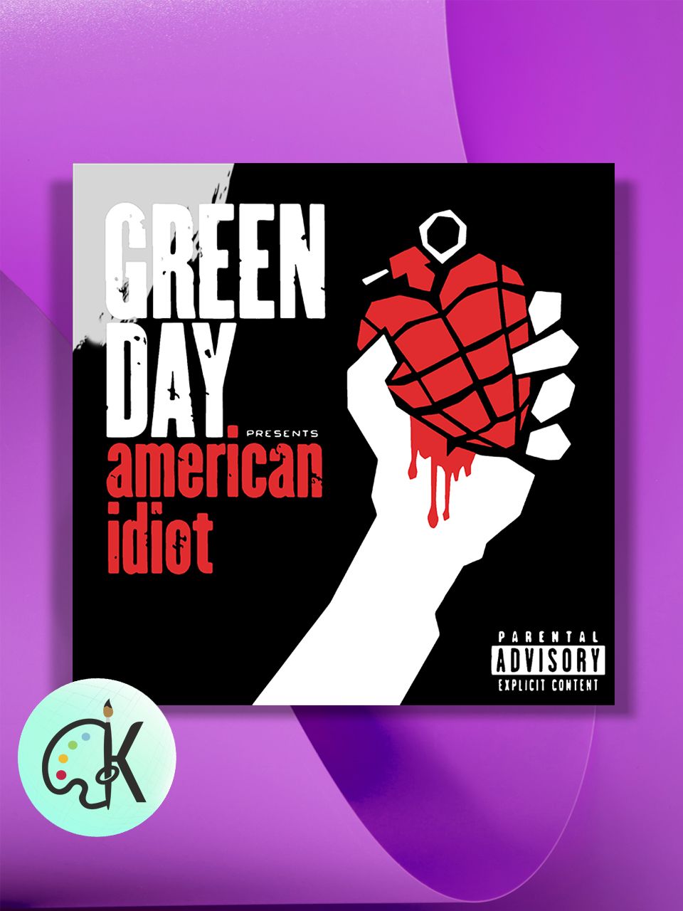 

Картина по номерам на холсте Культура Цвета Green Day - American Idiot, 40 х 40 см, Green Day - American Idiot
