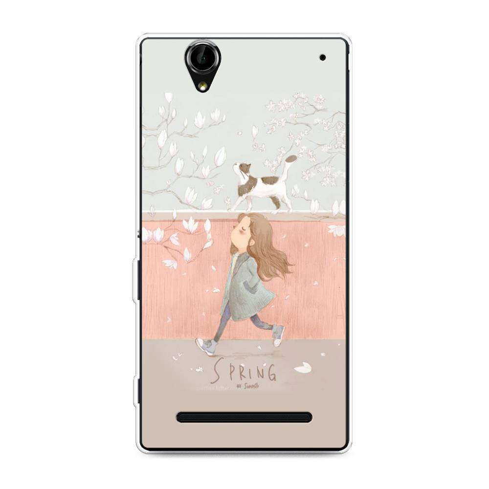 

Чехол Awog на Sony Xperia T2 Ultra "Девочка-весна", Разноцветный, 50950-7
