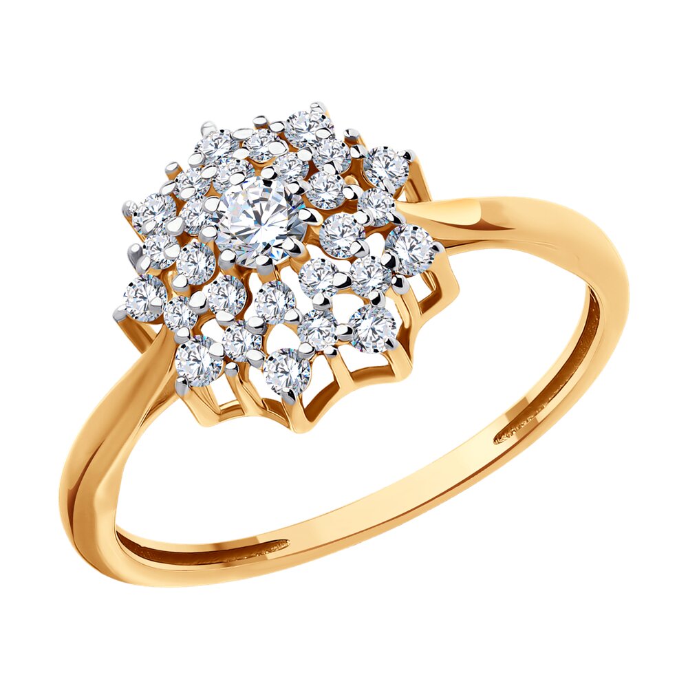 

Кольцо из золота р. 16,5 Diamant 51-110-02020-1, фианит, 51-110-02020-1