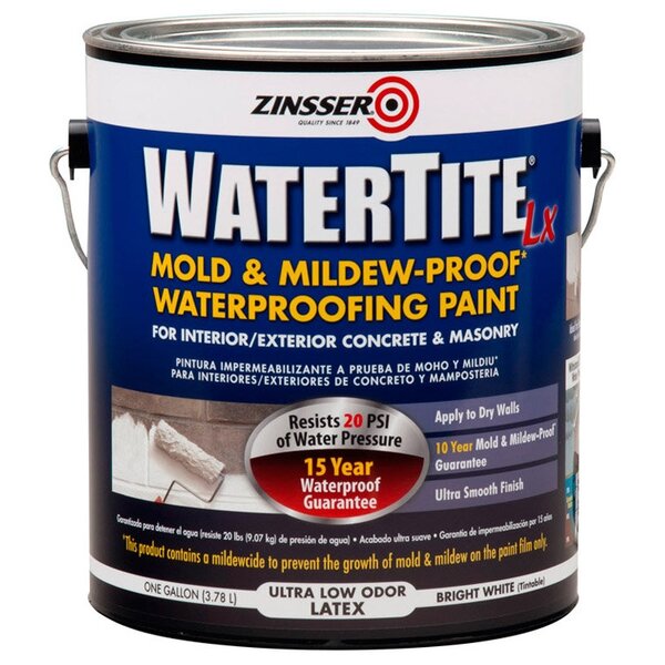 фото Краска гидроизоляционная zinsser watertite®-lx mold & mildew-proof waterproofing paint