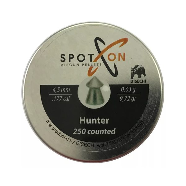 

Пули SPOTON Hunter 4,5 мм, 0,63 г 250 штук, Серебристый