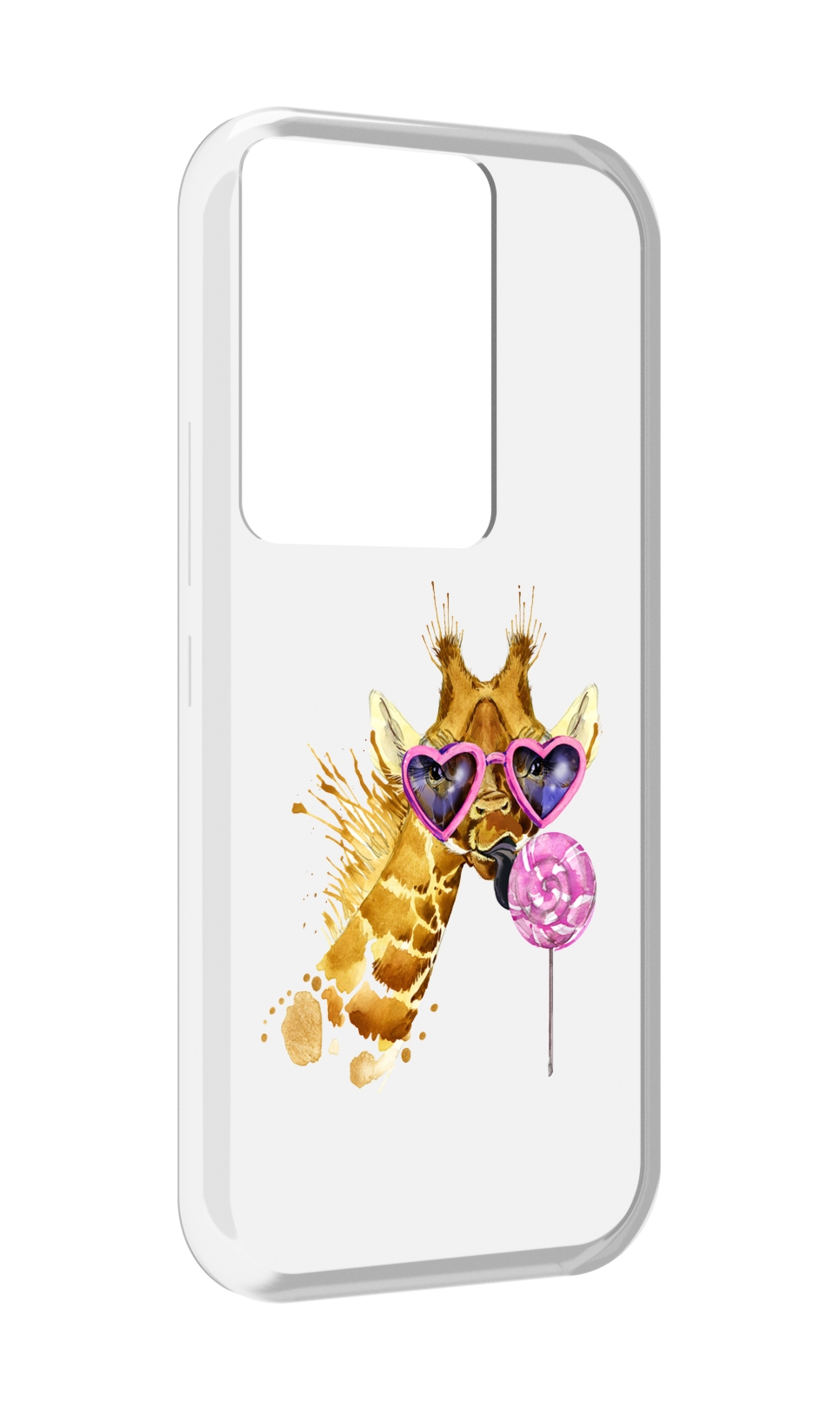 

Чехол MyPads акварельный жираф для Itel Vision 3 Plus / Itel P38 Pro, Прозрачный, Tocco