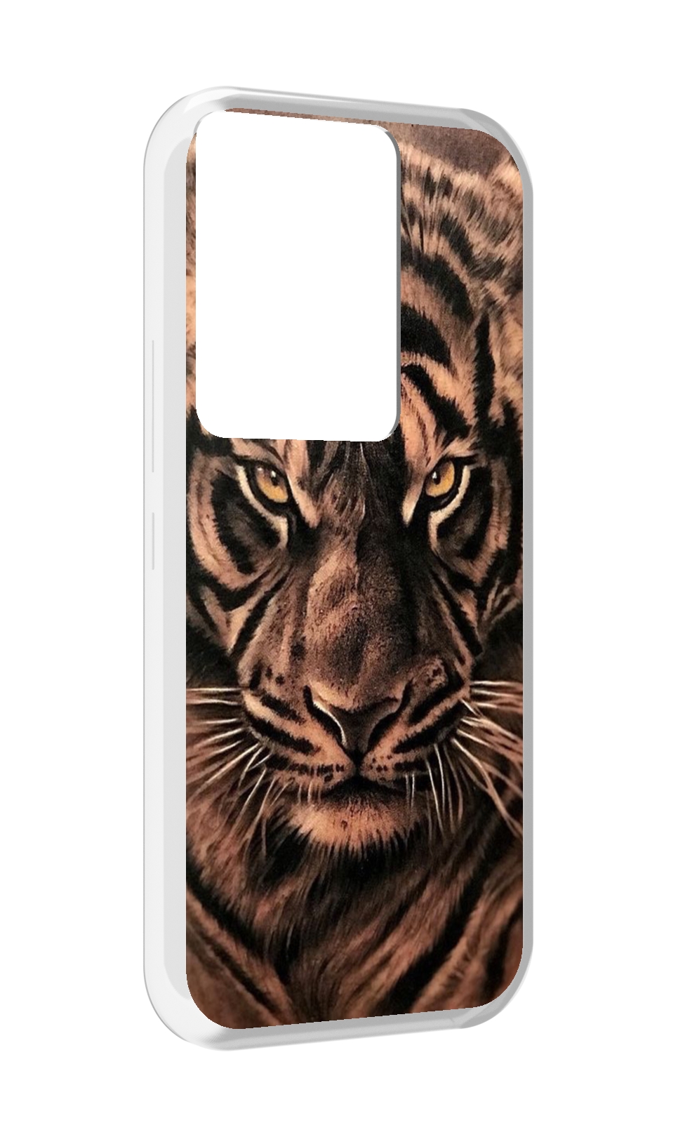 

Чехол MyPads злой-большой-тигр для Itel Vision 3 Plus / Itel P38 Pro, Прозрачный, Tocco