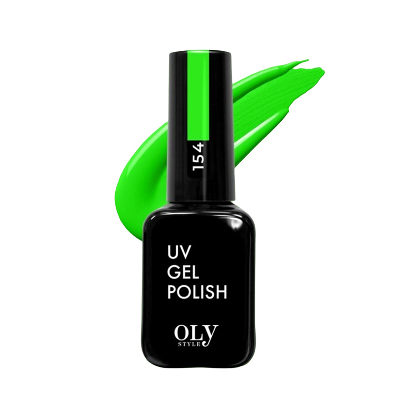 Гель-лак для ногтей Oly Style UV Gel Polish т.154 Зеленый неон 10 мл shiny band глиттер гель блестки для лица и тела неон
