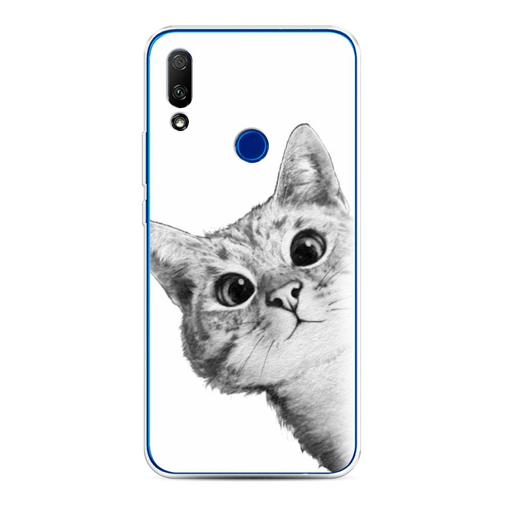 

Чехол Awog на Honor 9X "Кот рисунок черно-белый", Черный, 69950-1