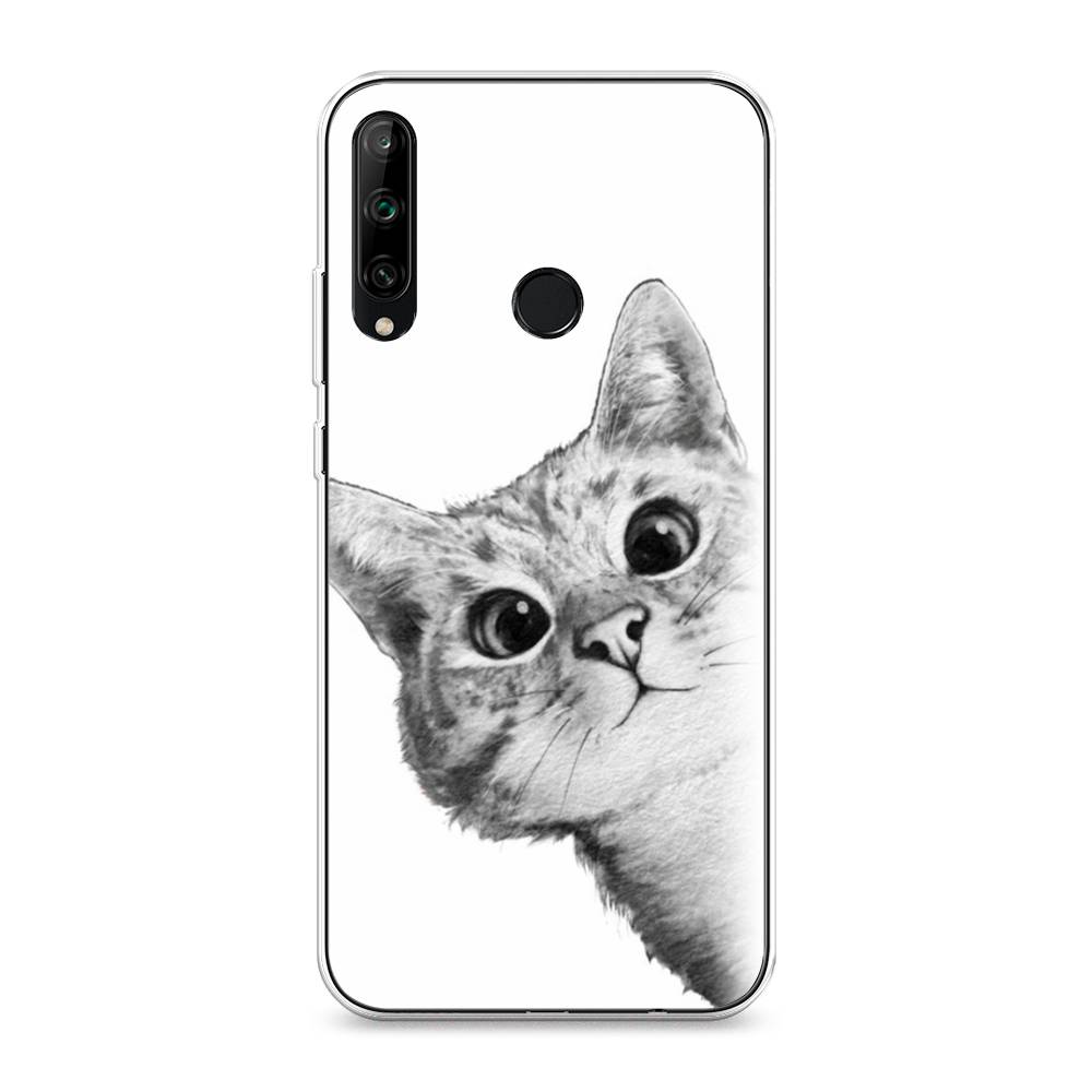 

Чехол Awog на Honor 9C "Кот рисунок черно-белый", Черный, 612550-1
