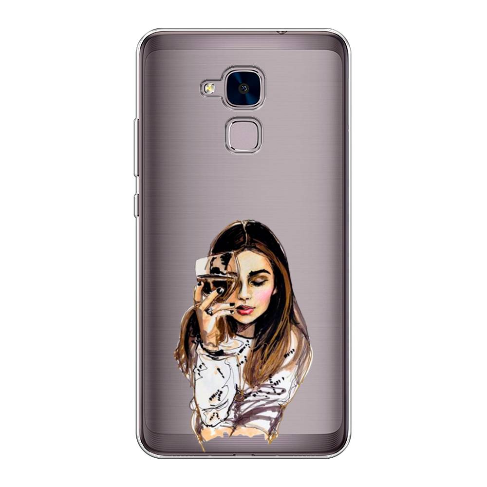 

Чехол Awog на Honor 5C "Девушка с бокалом", Разноцветный, 60450-7