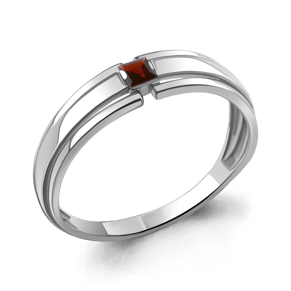 

Кольцо из серебра с гранатом р. 19 Aquamarine 6958103_925_р, 6958103_925_р