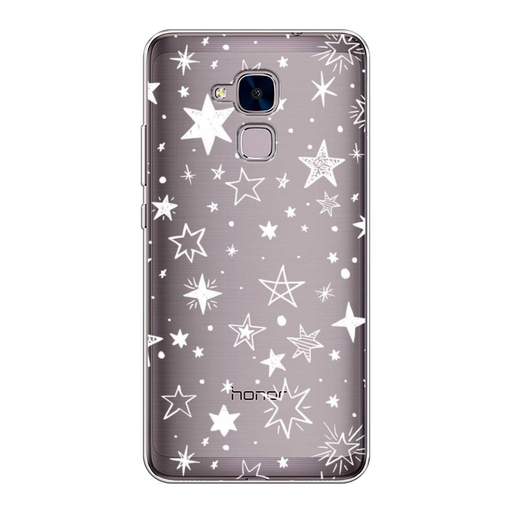 

Чехол Awog на Honor 5C "Звездочки графика белая", Разноцветный, 60450-7