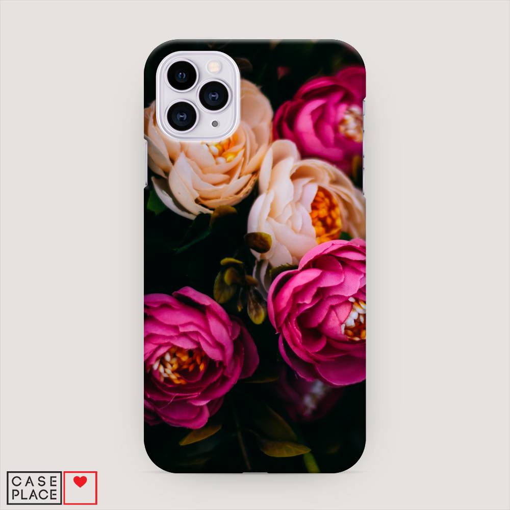 

Пластиковый чехол "Розовые пионы на черном" на Apple iPhone 11 Pro, 12320-6