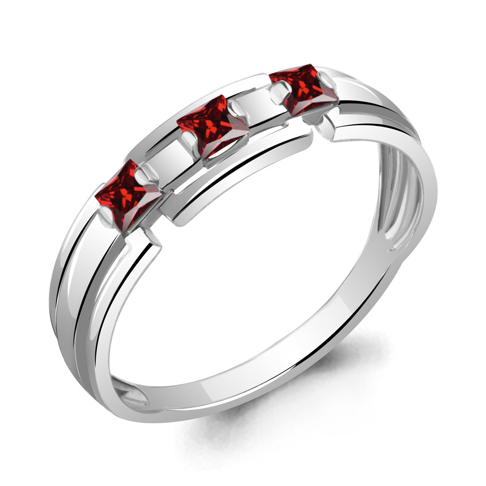 

Кольцо из серебра с гранатом р. , Aquamarine 6958003_925_р, 6958003_925_р