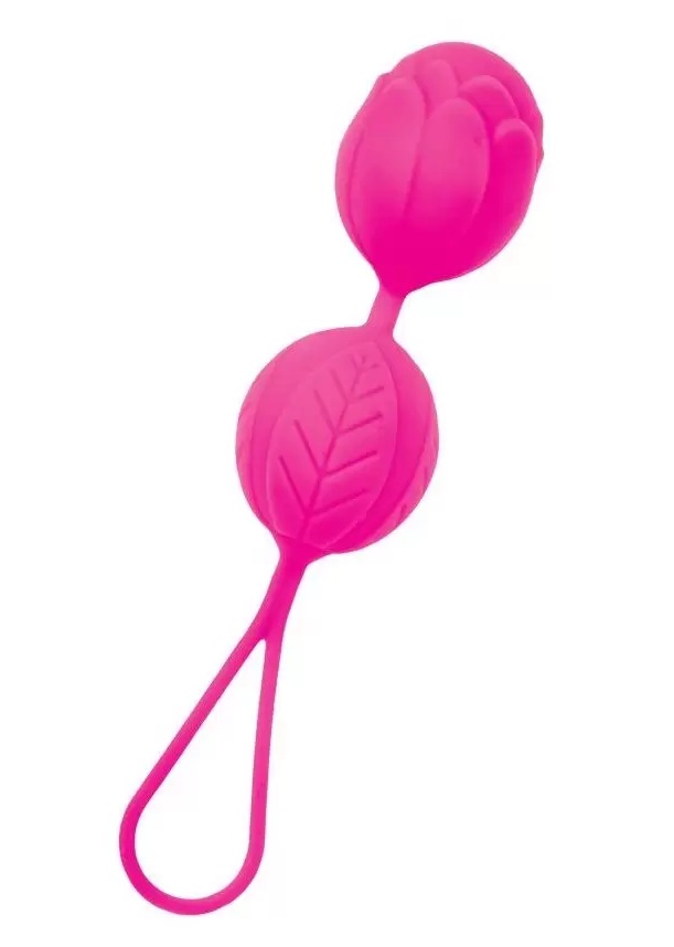 Рельефные вагинальные шарики со шнурком Штучки-дрючки розовые