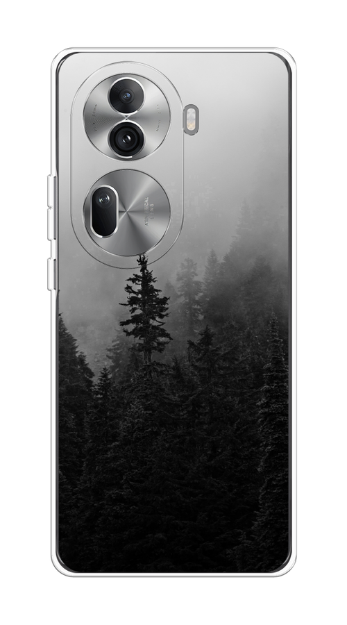 

Чехол на Oppo Reno 11 Pro (Global) "Туманный лес", Серый;черный, 2515950-1