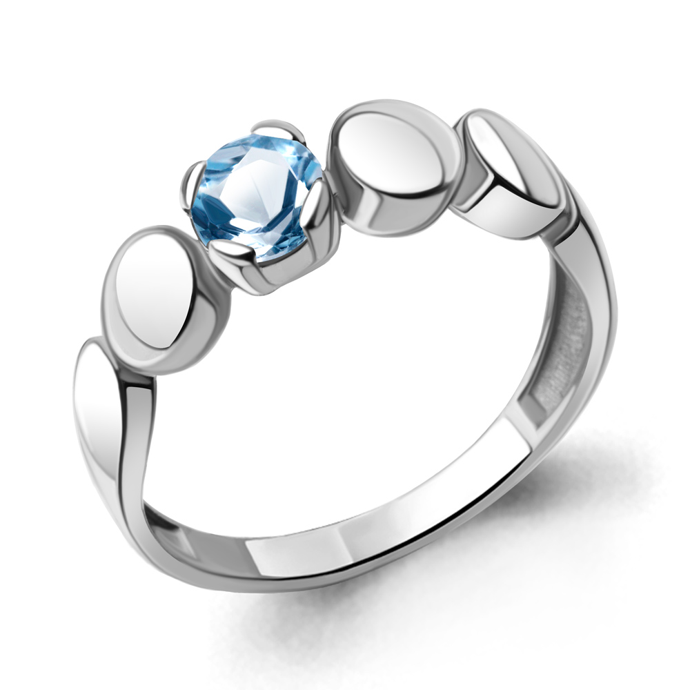 

Кольцо из серебра с топазом р. 17,5 Aquamarine 6957805_925_р, 6957805_925_р