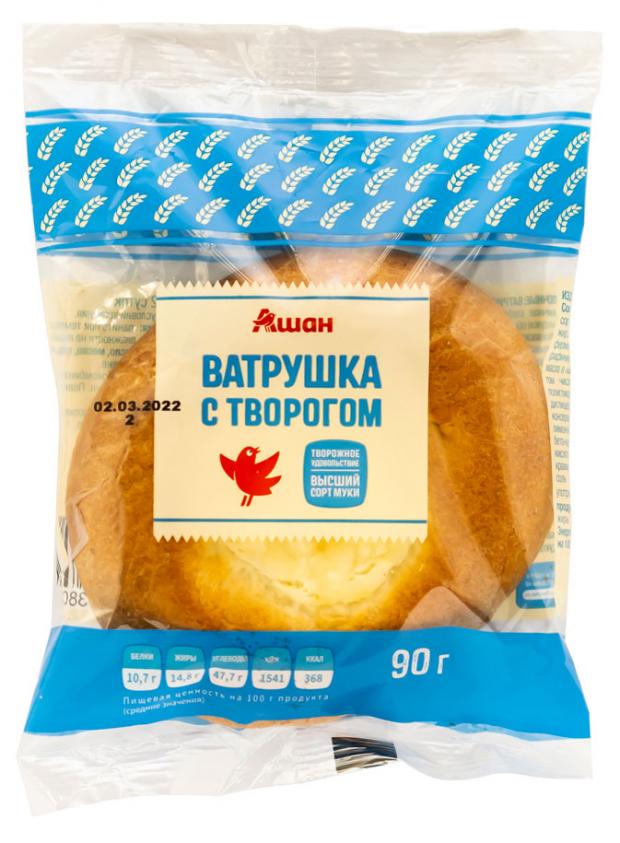 Ватрушка АШАН Красная птица с творогом 90 г 29₽