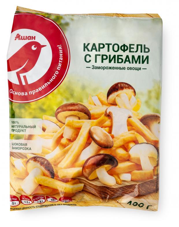Смесь овощная АШАН Красная птица Картофель с грибами замороженная 400 г 160₽